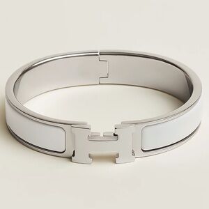 Hermes Click H Bracelet in White BRAND NEW